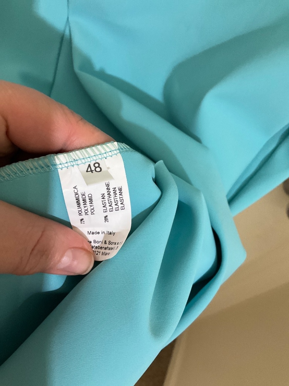 CHIARA BONI LA PETITE ROBE Large Flower Sheath Dress In 550 Turquoise - Picture 6 of 7